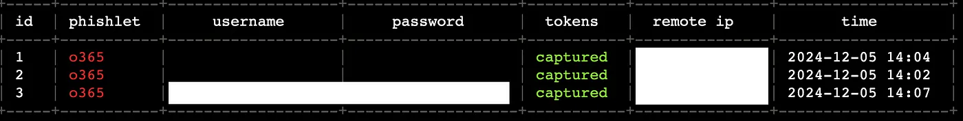 An example phishing landing page